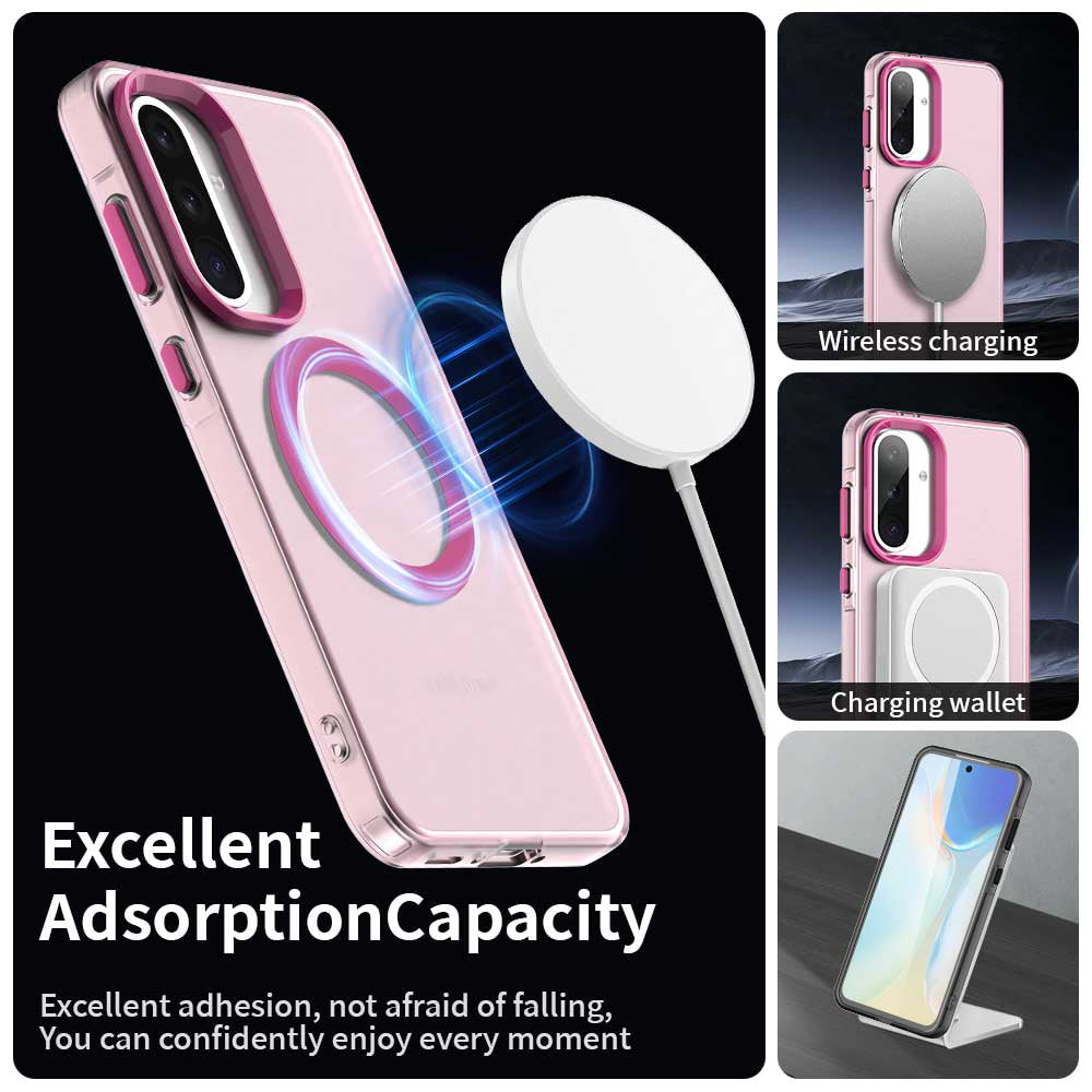 Θήκη MagSafe για Samsung Galaxy A36 A366, Techsuit, CandyCase, Ροζ