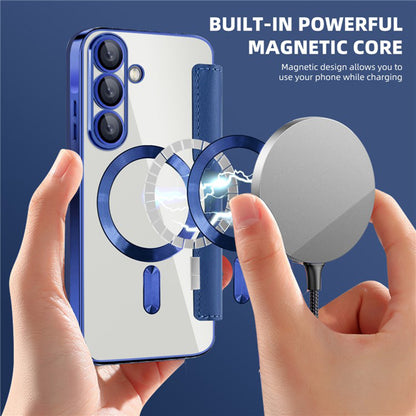 Θήκη MagSafe για Samsung Galaxy A36 A366, Techsuit, SmartMag Book, Μπλε