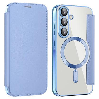 Θήκη MagSafe για Samsung Galaxy A36 A366, Techsuit, SmartMag Book, Μπλε