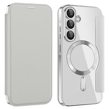 Θήκη MagSafe για Samsung Galaxy A36 A366, Techsuit, SmartMag Book, Γκρι
