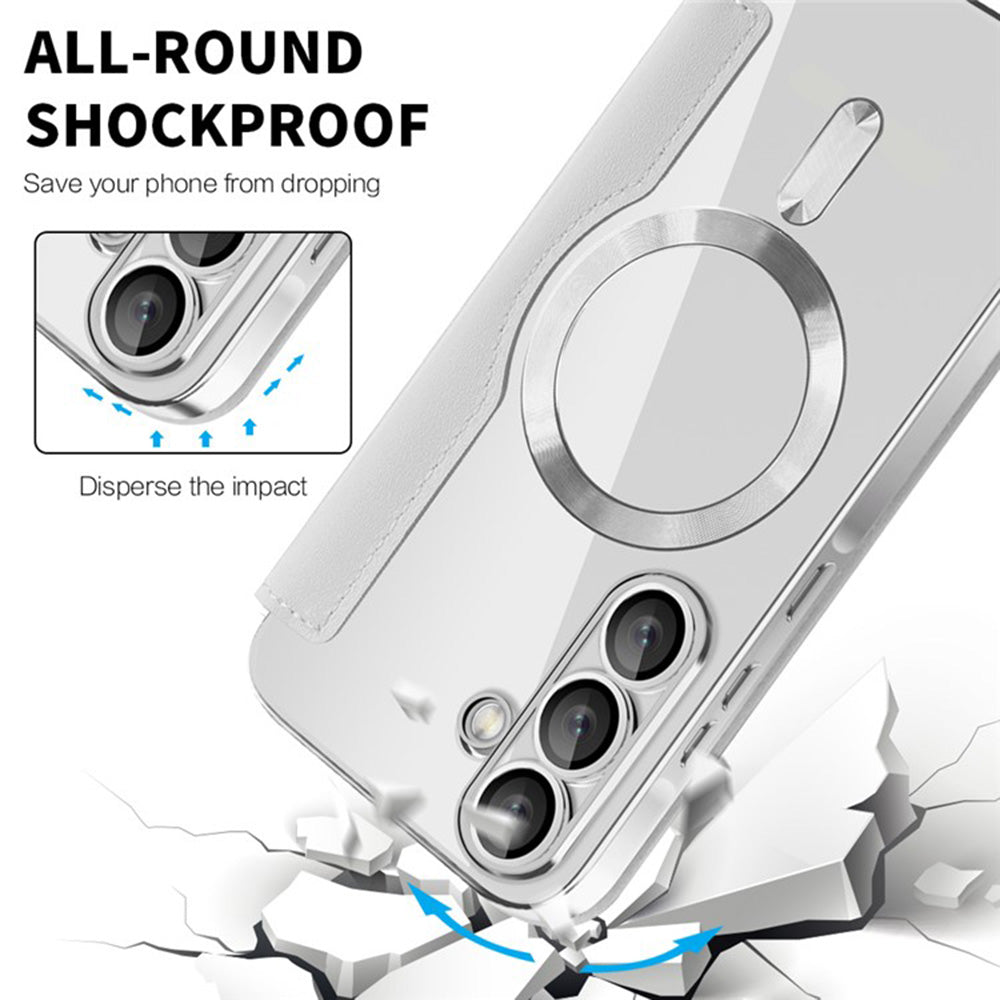 Θήκη MagSafe για Samsung Galaxy A36 A366, Techsuit, SmartMag Book, Γκρι