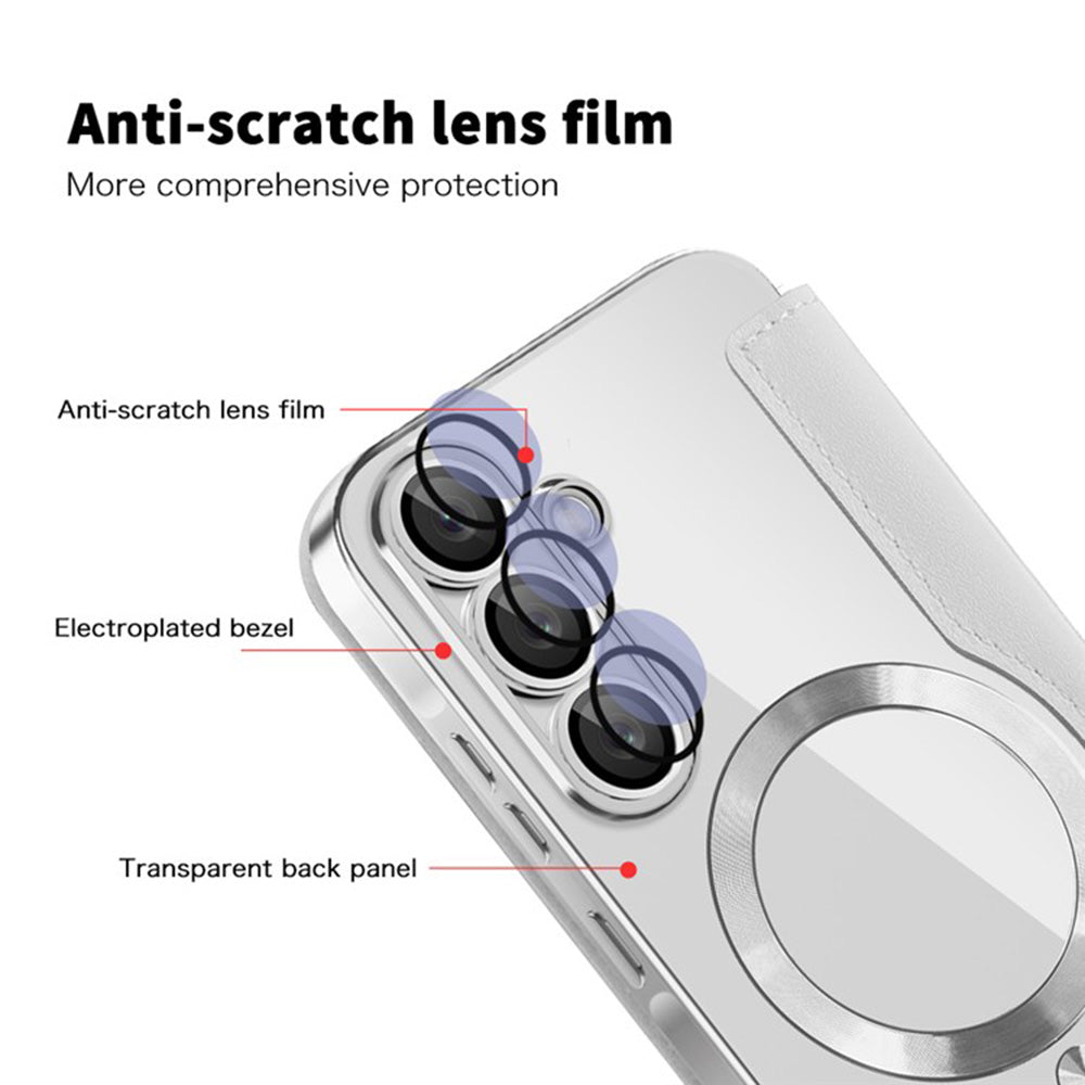 Θήκη MagSafe για Samsung Galaxy A36 A366, Techsuit, SmartMag Book, Γκρι