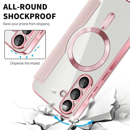 Θήκη MagSafe για Samsung Galaxy A36 A366, Techsuit, SmartMag Book, Ροζ