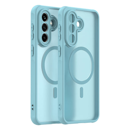 MagSafe Case for Samsung Galaxy A37 5G, Techsuit, HaloFrost II, Light Green