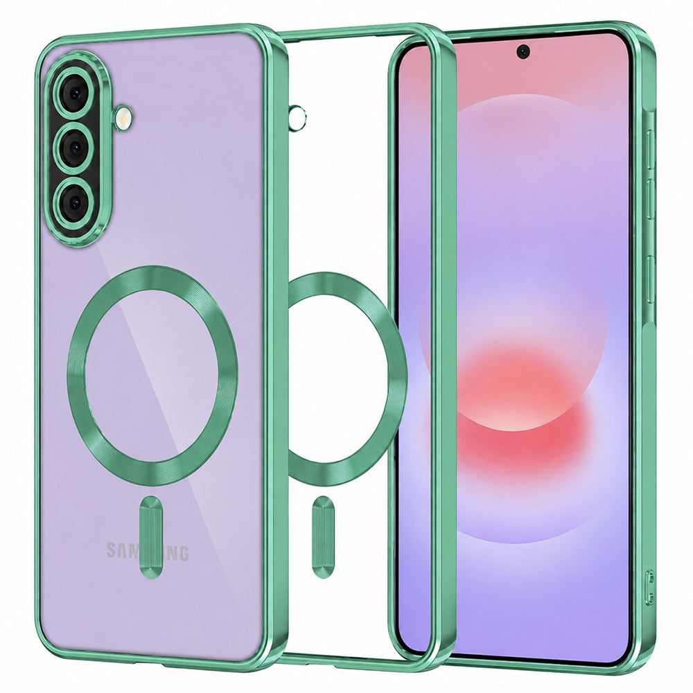 Θήκη MagSafe για Samsung Galaxy A37 5G, Techsuit, Luxury Crystal, Ανοιχτό Πράσινο