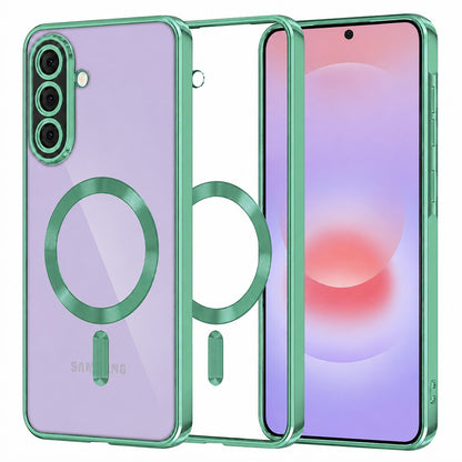 Θήκη MagSafe για Samsung Galaxy A37 5G, Techsuit, Luxury Crystal, Ανοιχτό Πράσινο