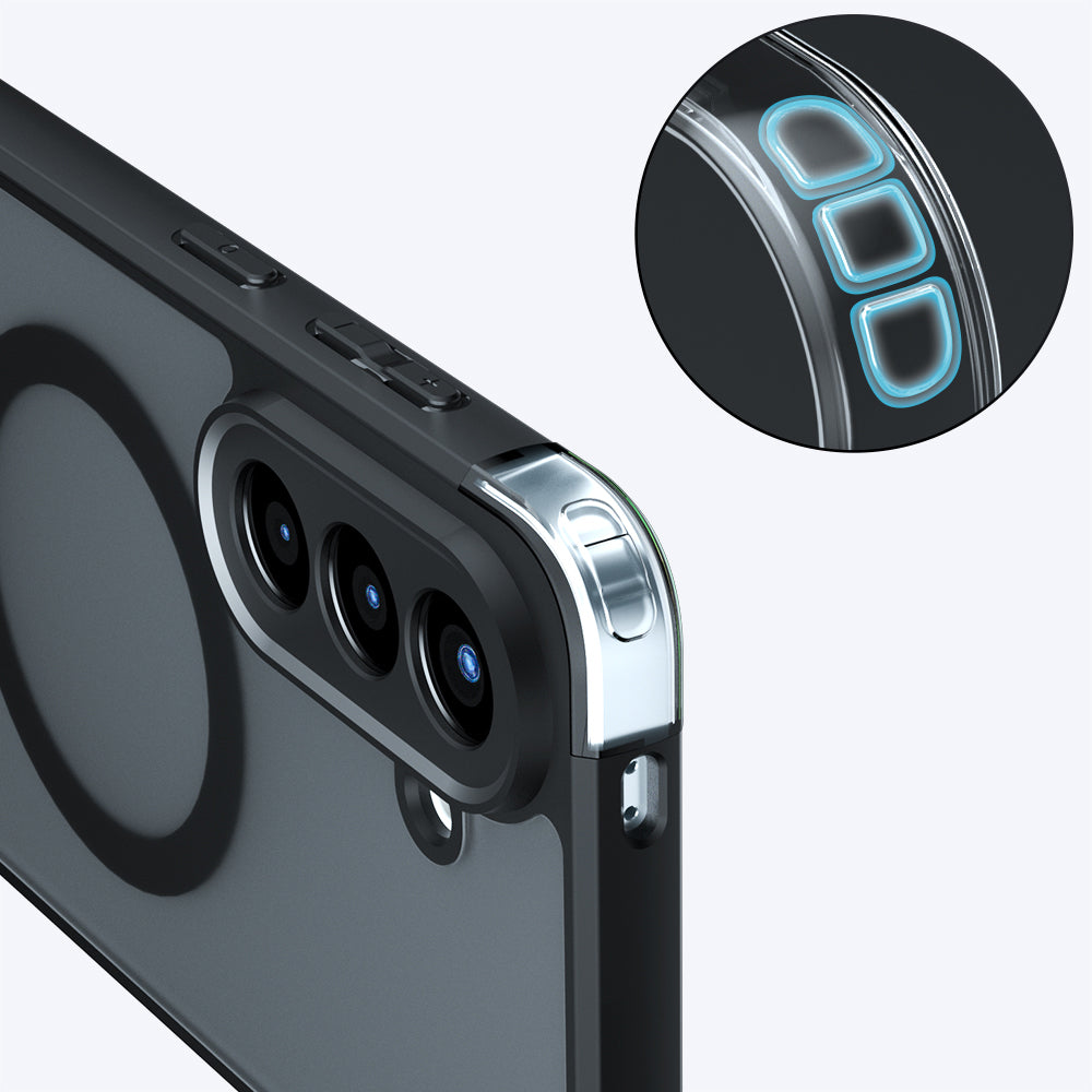 Θήκη MagSafe για Samsung Galaxy A37 5G, Techsuit, PureFrost, Ματ Μαύρη