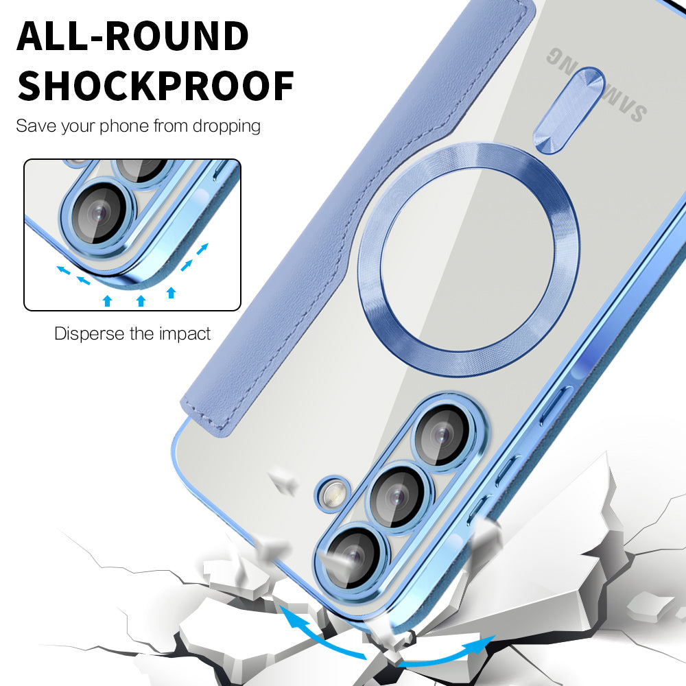 Θήκη MagSafe για Samsung Galaxy A37 5G, Techsuit, SmartMag Book, Μπλε