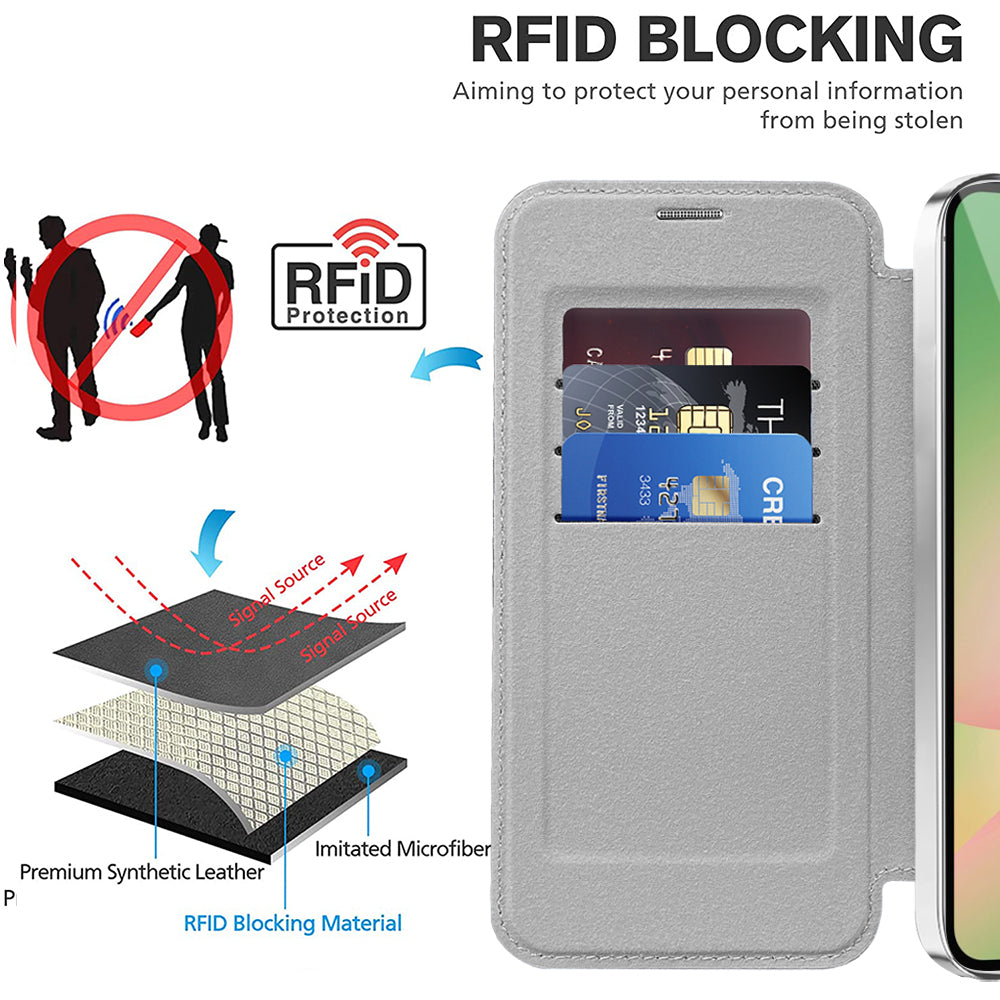 Θήκη MagSafe για Samsung Galaxy A37 5G, Techsuit, SmartMag Book, Γκρι