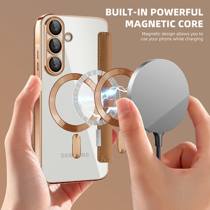 Θήκη MagSafe για Samsung Galaxy A37 5G, Techsuit, SmartMag Book, Καφέ