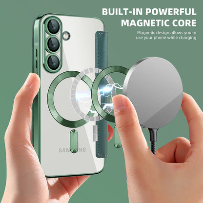 Θήκη MagSafe για Samsung Galaxy A37 5G, Techsuit, SmartMag Book, Πράσινη