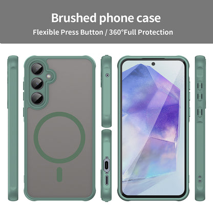 Θήκη MagSafe για Samsung Galaxy A55 5G A556, Techsuit, HaloFrost II, Πράσινο