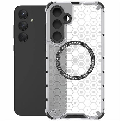 Θήκη MagSafe για Samsung Galaxy A55 5G A556, Techsuit, HoneyComb Shield, Λευκή
