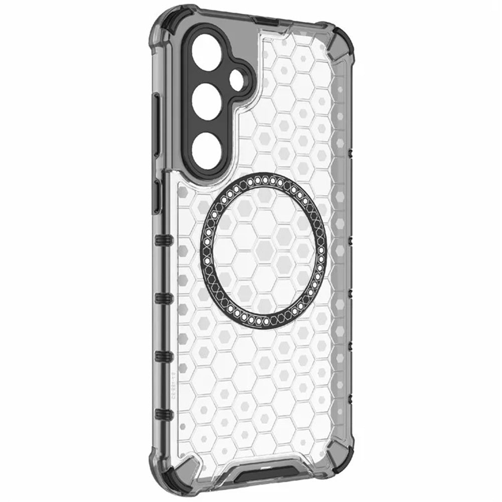 Θήκη MagSafe για Samsung Galaxy A55 5G A556, Techsuit, HoneyComb Shield, Λευκή