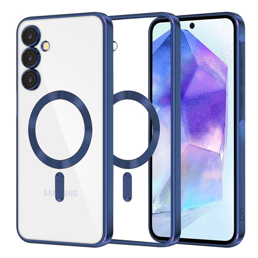 Θήκη MagSafe για Samsung Galaxy A55 5G A556, Techsuit, Luxury Crystal, Σκούρο Μπλε
