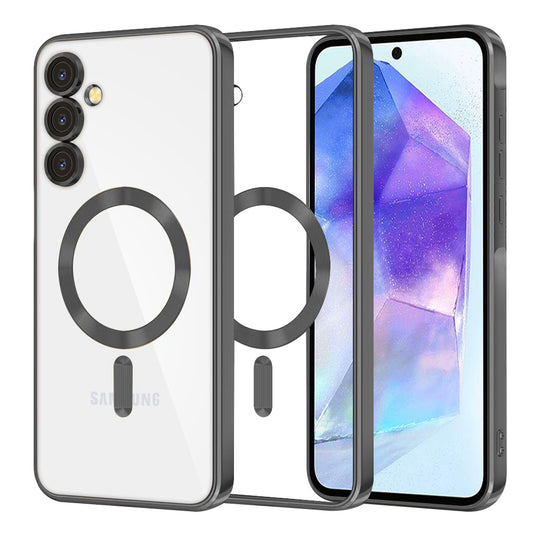 Θήκη MagSafe για Samsung Galaxy A55 5G A556, Techsuit, Luxury Crystal, Μαύρη