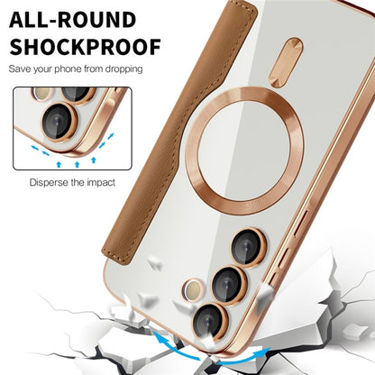Θήκη MagSafe για Samsung Galaxy A55 5G A556, Techsuit, SmartMag Book, Καφέ