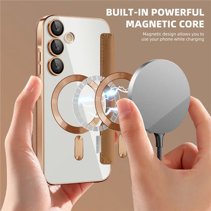 Θήκη MagSafe για Samsung Galaxy A55 5G A556, Techsuit, SmartMag Book, Καφέ