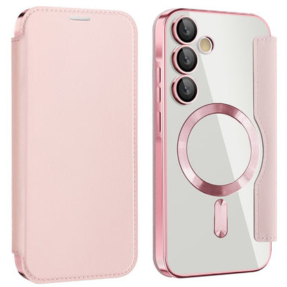 Θήκη MagSafe για Samsung Galaxy A55 5G A556, Techsuit, SmartMag Book, Ροζ