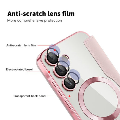 Θήκη MagSafe για Samsung Galaxy A55 5G A556, Techsuit, SmartMag Book, Ροζ