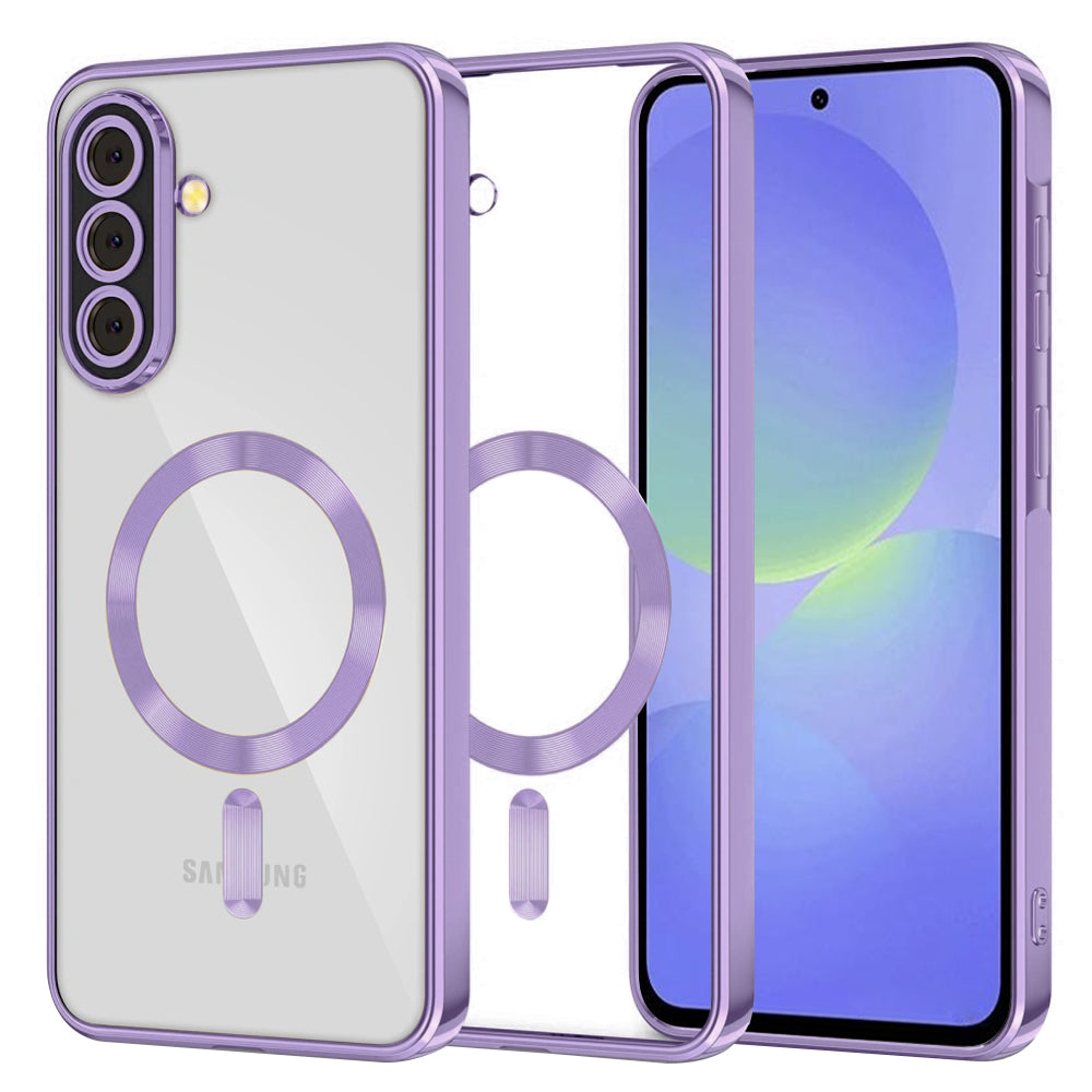 Θήκη MagSafe για Samsung Galaxy A56 A566 / A36 A366, Techsuit, Luxury Crystal, Ανοιχτό Μωβ