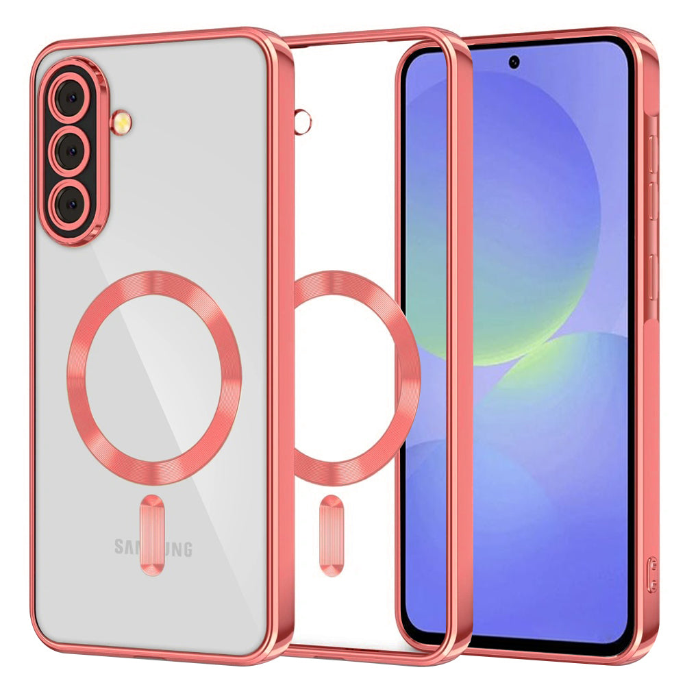 Θήκη MagSafe για Samsung Galaxy A56 A566 / A36 A366, Techsuit, Luxury Crystal, Κόκκινο