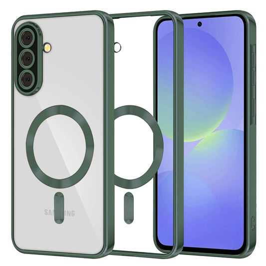 Θήκη MagSafe για Samsung Galaxy A56 A566 / A36 A366, Techsuit, Luxury Crystal, Σκούρο Πράσινο