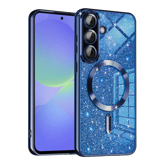 Θήκη MagSafe για Samsung Galaxy A56 A566 / A36 A366, Techsuit, Luxury Glitter, Σκούρο Μπλε
