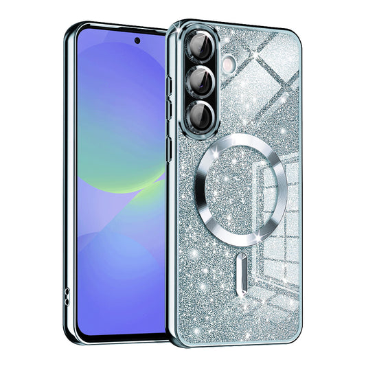Θήκη MagSafe για Samsung Galaxy A56 A566 / A36 A366, Techsuit, Luxury Glitter, Bleu