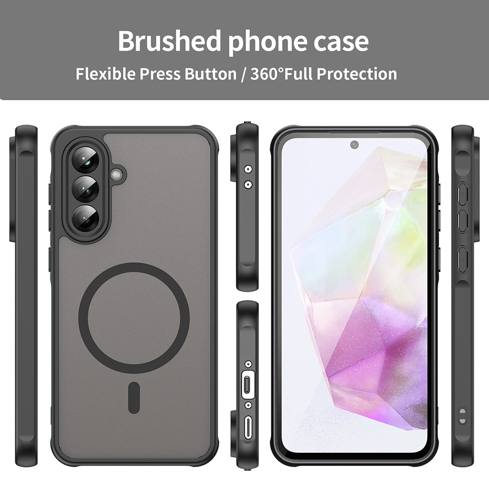 Θήκη MagSafe για Samsung Galaxy A56 A566, Techsuit, HaloFrost II, Μαύρη