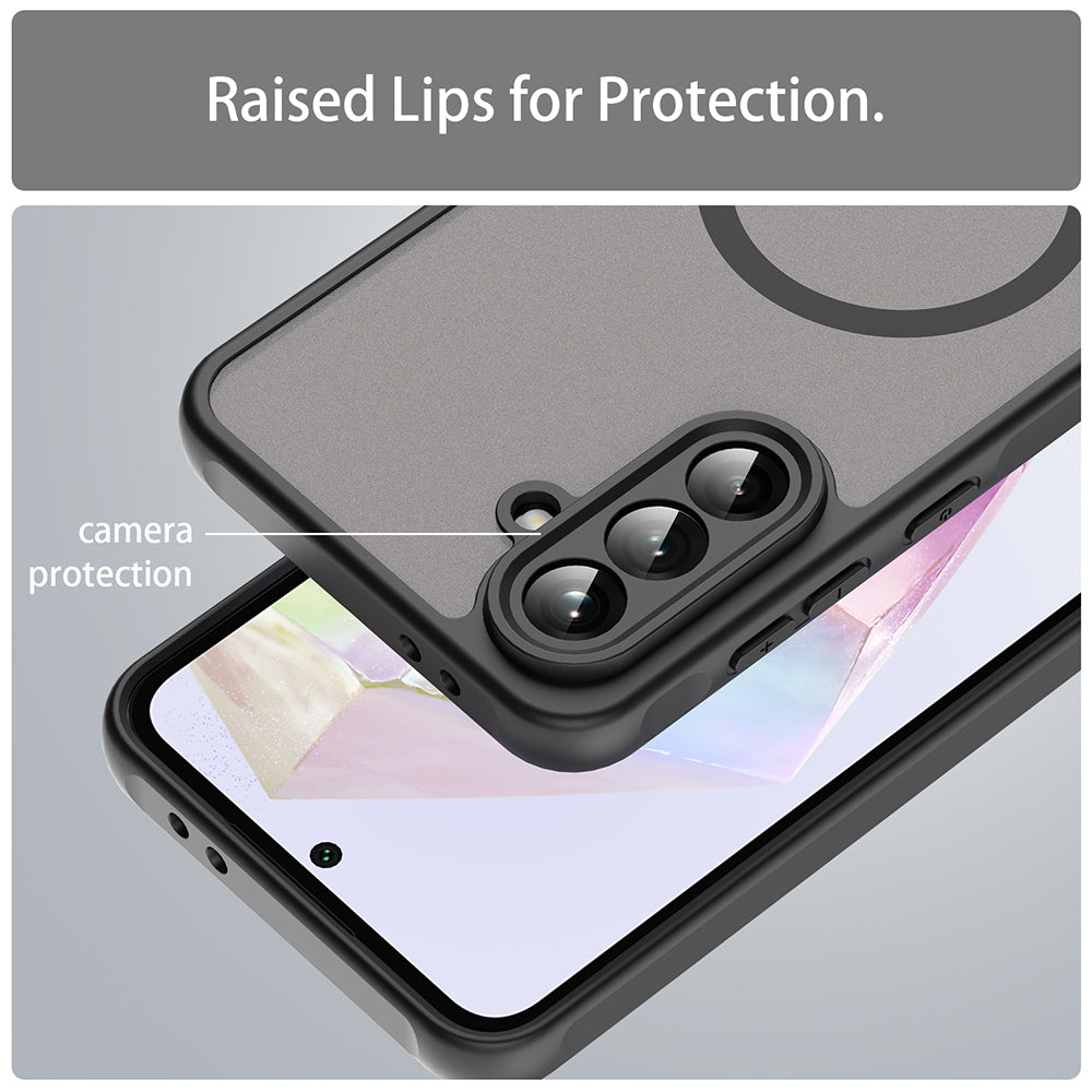 Θήκη MagSafe για Samsung Galaxy A56 A566, Techsuit, HaloFrost II, Μαύρη