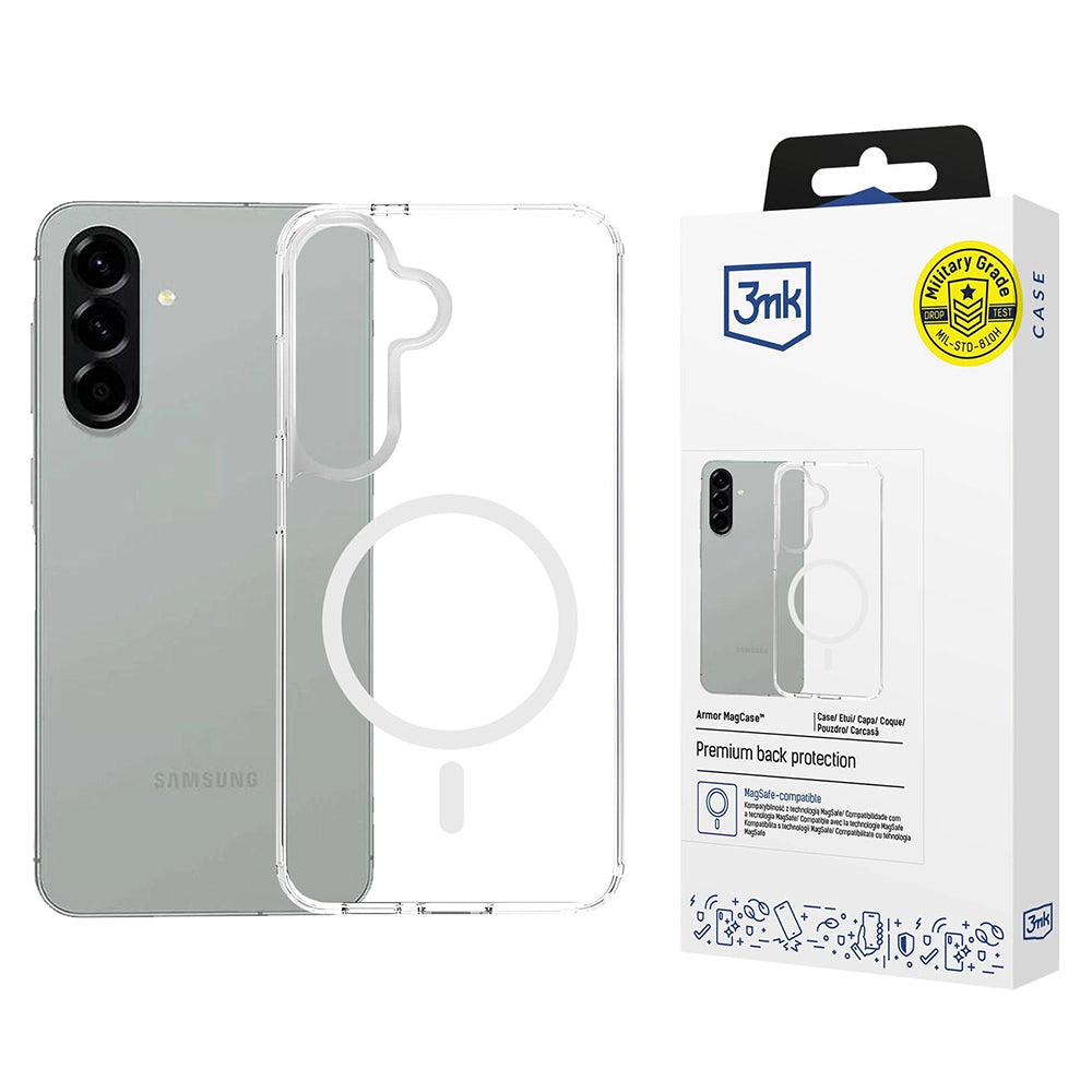 Θήκη MagSafe για Samsung Galaxy A57 5G, 3MK, Armor MagCase, Διάφανη