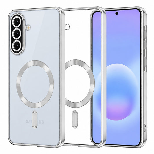 Θήκη MagSafe για Samsung Galaxy A57 5G, Techsuit, Luxury Crystal, Ασημί