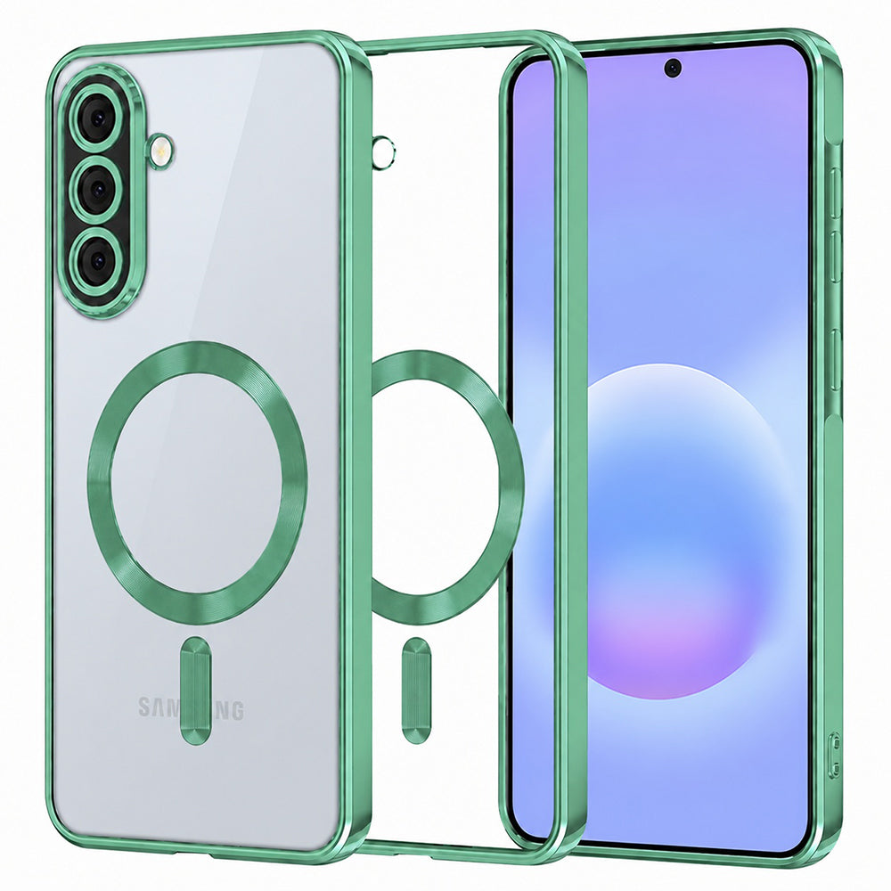 Θήκη MagSafe για Samsung Galaxy A57 5G, Techsuit, Luxury Crystal, Ανοιχτό Πράσινο