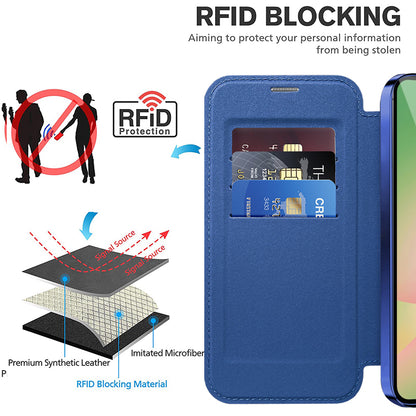 Θήκη MagSafe για Samsung Galaxy A57 5G, Techsuit, SmartMag Book, Μπλε