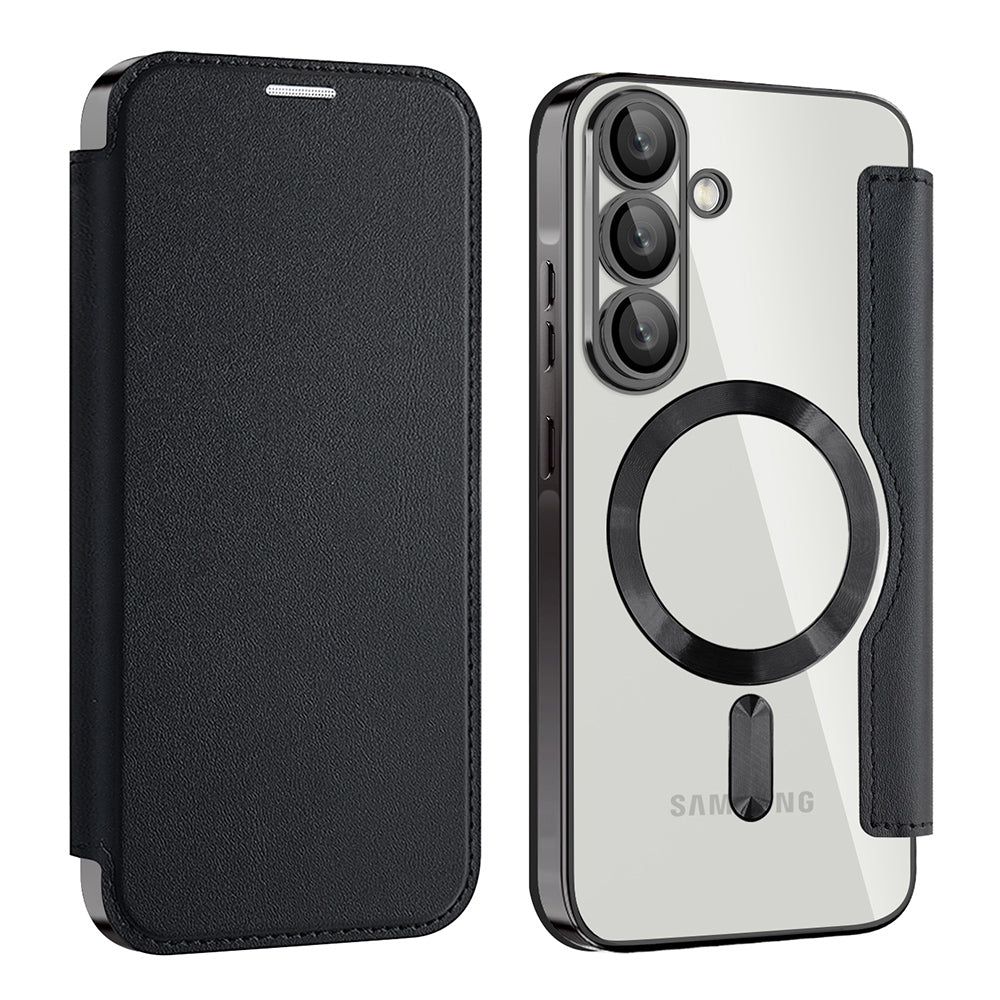 Θήκη MagSafe για Samsung Galaxy A57 5G, Techsuit, SmartMag Book, Μαύρη