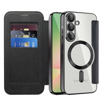 Θήκη MagSafe για Samsung Galaxy A57 5G, Techsuit, SmartMag Book, Μαύρη