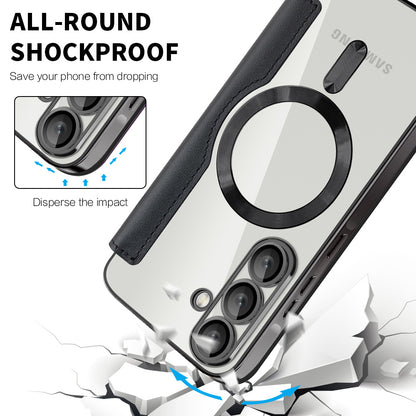 Θήκη MagSafe για Samsung Galaxy A57 5G, Techsuit, SmartMag Book, Μαύρη