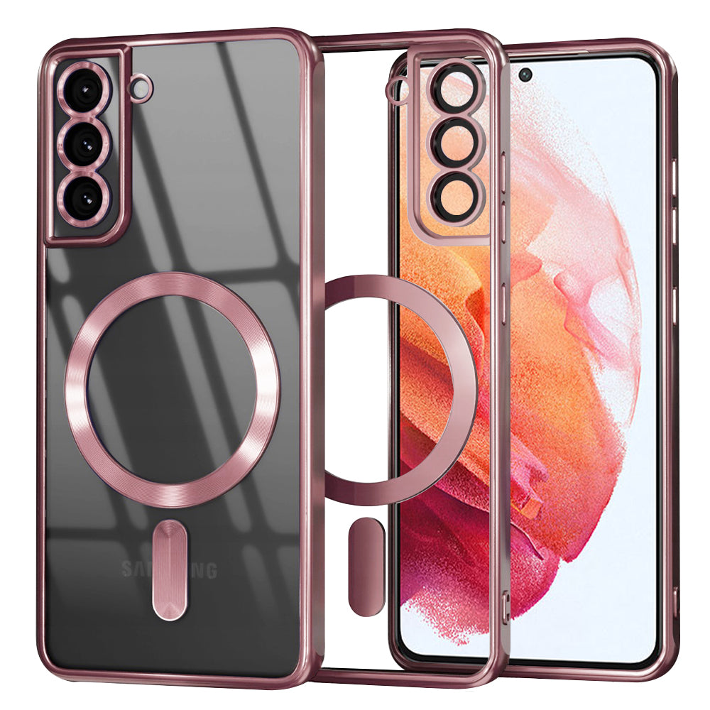Θήκη MagSafe για Samsung Galaxy S21 5G G991, Techsuit, Luxury Crystal, Ροζ