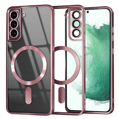 Θήκη MagSafe για Samsung Galaxy S22+ 5G S906, Techsuit, Luxury Crystal, Ροζ