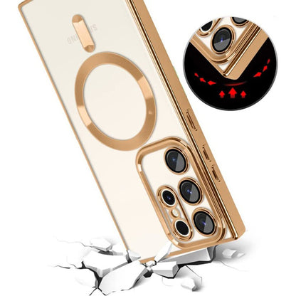Θήκη MagSafe για Samsung Galaxy S22 Ultra 5G S908, Techsuit, Luxury Crystal, Κόκκινο