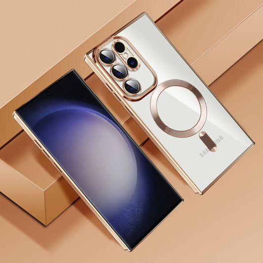 Θήκη MagSafe για Samsung Galaxy S22 Ultra 5G S908, Techsuit, Luxury Crystal, Κόκκινο