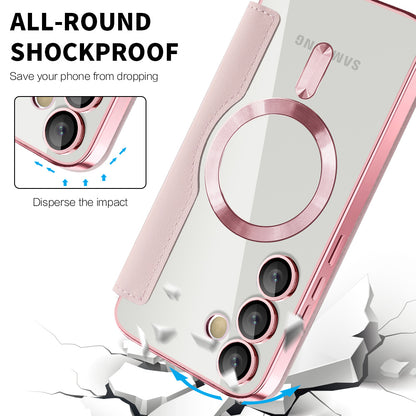 MagSafe Case for Samsung Galaxy S23 FE S711, Techsuit, SmartMag Book, Pink