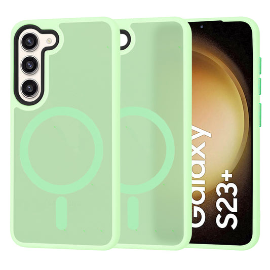 Θήκη MagSafe για Samsung Galaxy S23+ S916, Techsuit, HaloFrost, Ανοιχτό Πράσινο