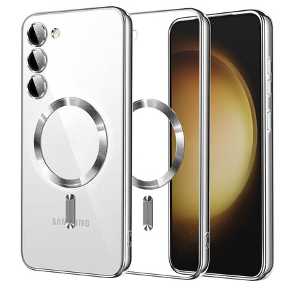 Θήκη MagSafe για Samsung Galaxy S23+ S916, Techsuit, Luxury Crystal, Ασημί