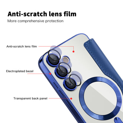 MagSafe Case for Samsung Galaxy S23+ S916, Techsuit, SmartMag Book, Blue
