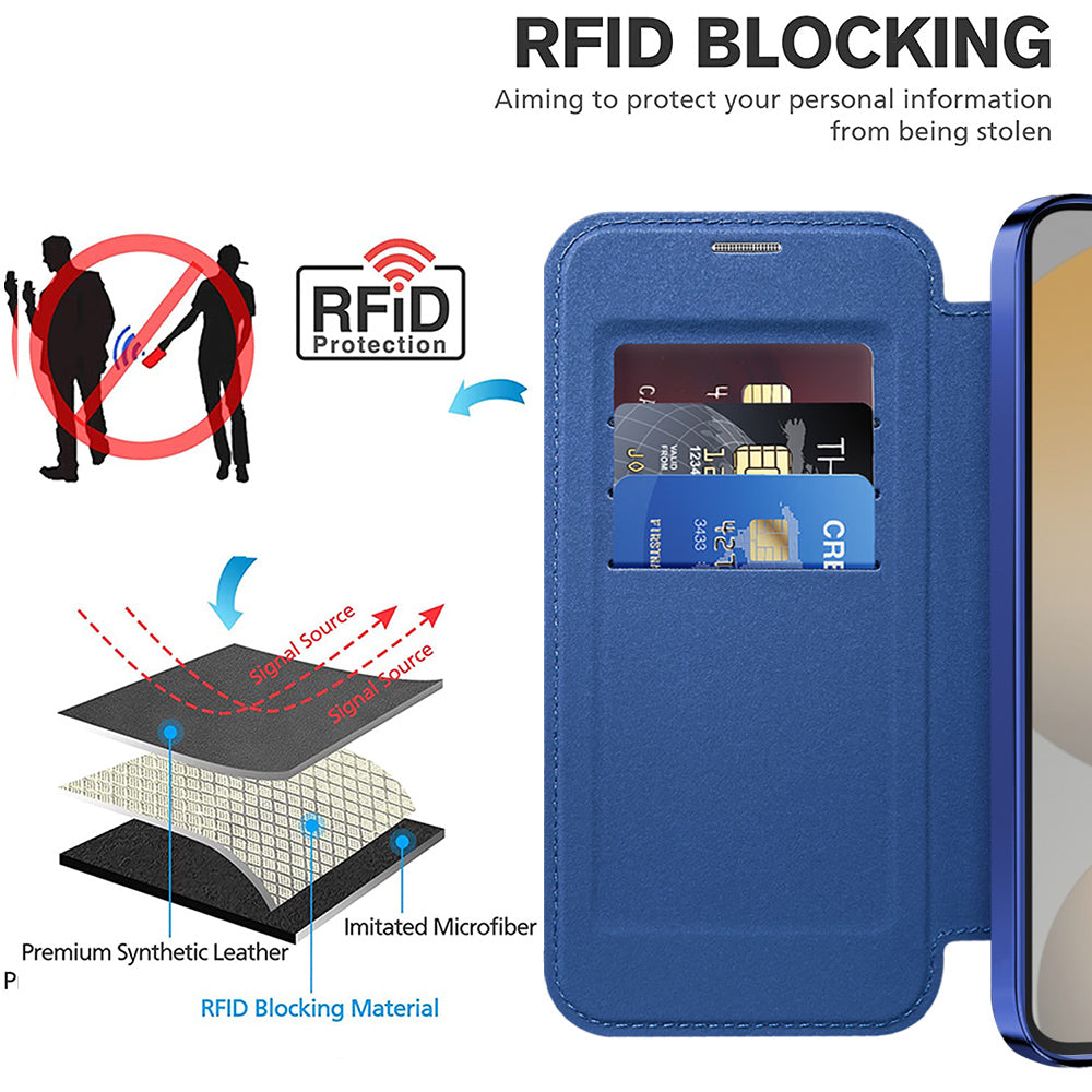 MagSafe Case for Samsung Galaxy S23+ S916, Techsuit, SmartMag Book, Blue