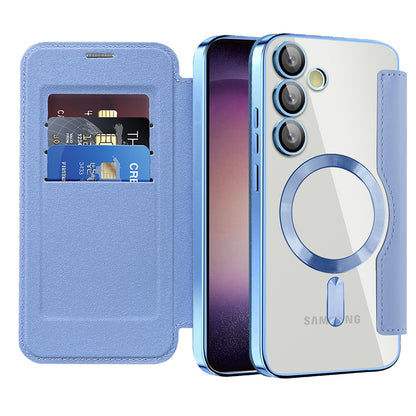 MagSafe Case for Samsung Galaxy S23+ S916, Techsuit, SmartMag Book, Blue