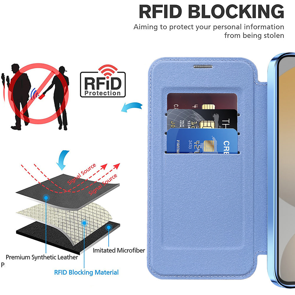 MagSafe Case for Samsung Galaxy S23+ S916, Techsuit, SmartMag Book, Blue