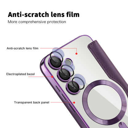 Θήκη MagSafe για Samsung Galaxy S23+ S916, Techsuit, SmartMag Book, Μωβ